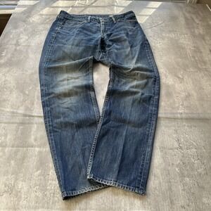 Bonobos Straight Fit Premium Stretch Jeans Mens 33x32 Dark Wash Denim Distressed